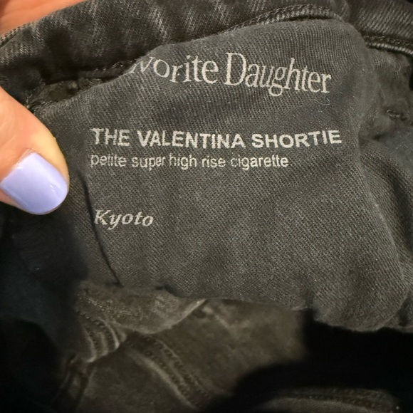 Favorite Daughter VALENTINA Shortie black petite super HIGH RISE CIGARETTE 24 - Picture 7 of 7